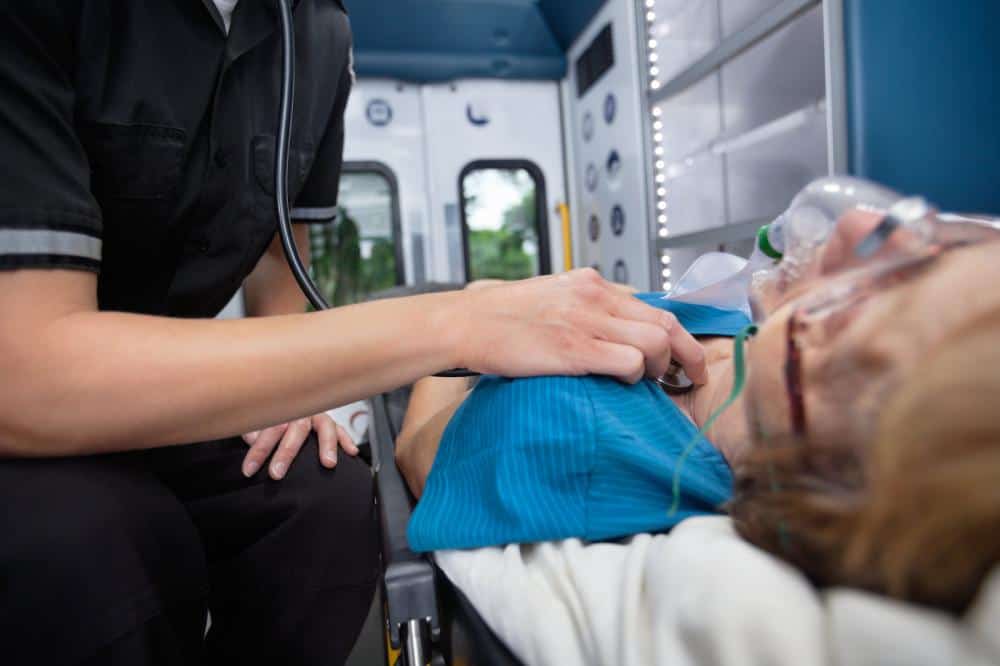 woman in ambulance after Narcan